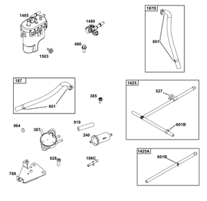 Fuel Supply Group Diagram and Parts List for 38E347-0022-G1 200000 - 399999 Briggs and Stratton Engine